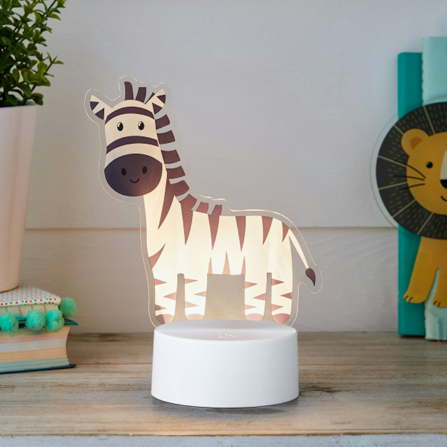 2-in-1 Lion u0026amp; Zebra USB Childrenu0026#039;s Light