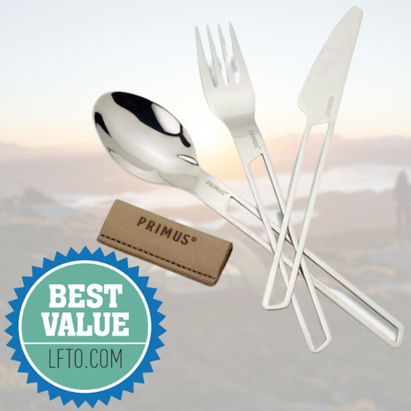 Primus Campfire Cutlery Set with award overlay