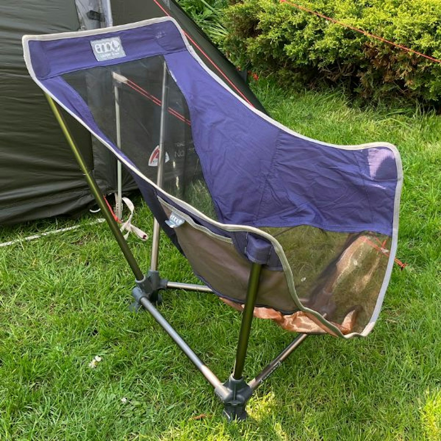 ENO Lounger SL Chair next to a tent