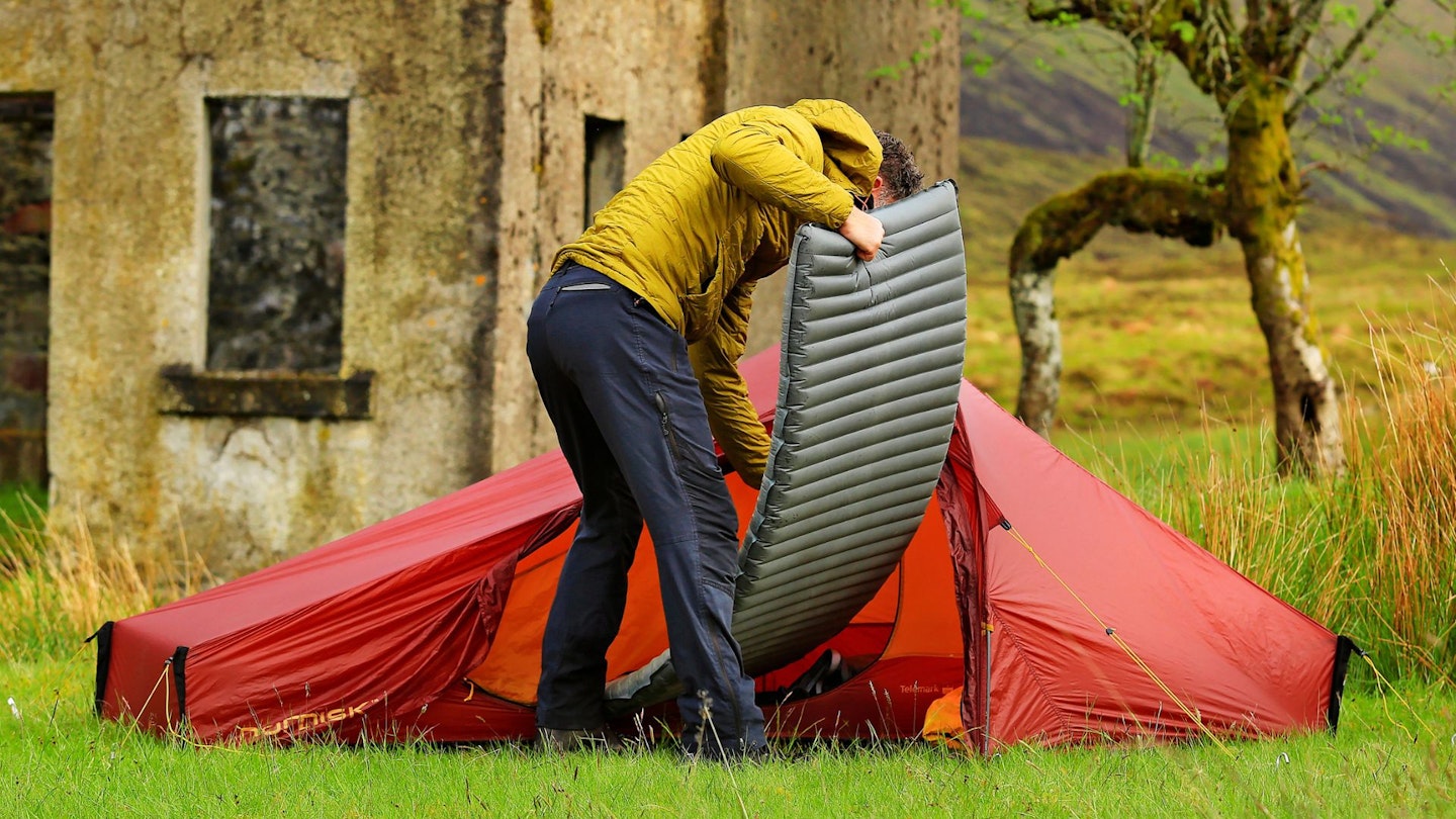 Sleeping Mat and pillow wild camp Scotland