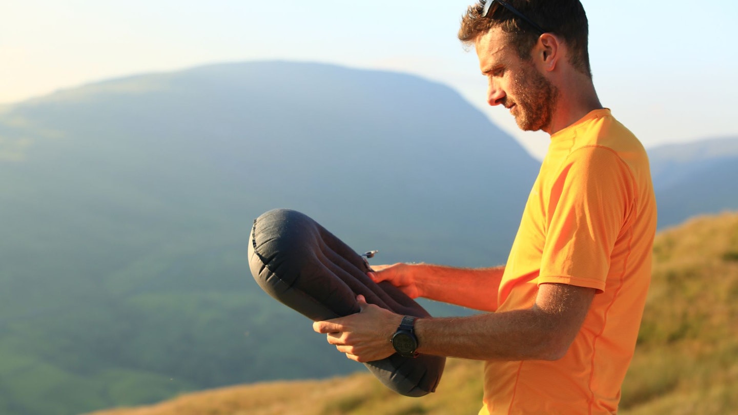 Testing inflatable camping pillows