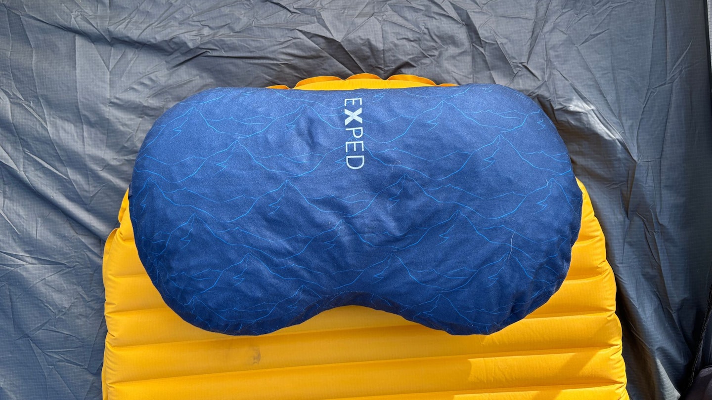 Exped Deepsleep Pillow L on a sleeping mat