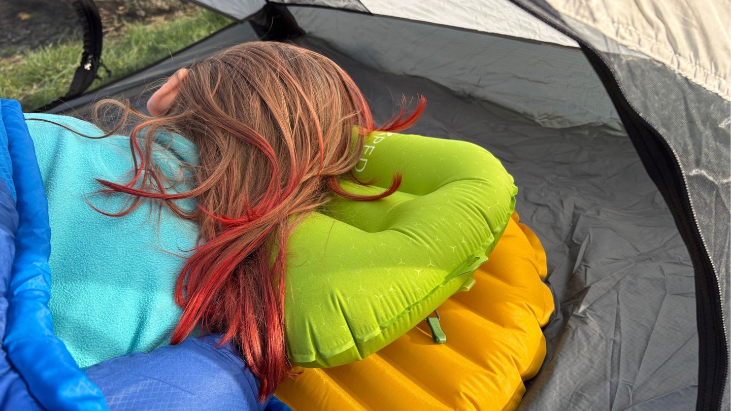 Exped Ultra Pillow M on a sleeping mat