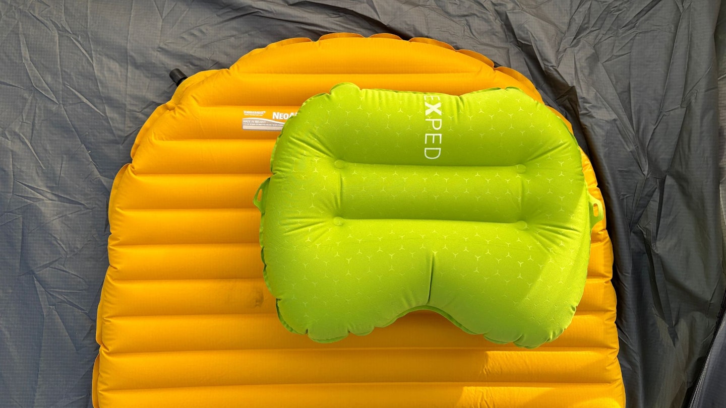 Exped Ultra Pillow M on a sleeping mat