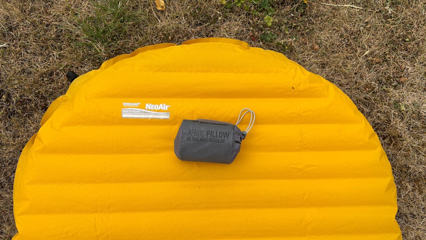 Sea to Summit Aeros Ultralight Pillow Regular shown packed down