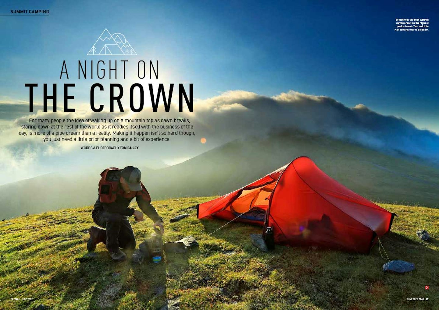 Trail magazine article - A night on the crown