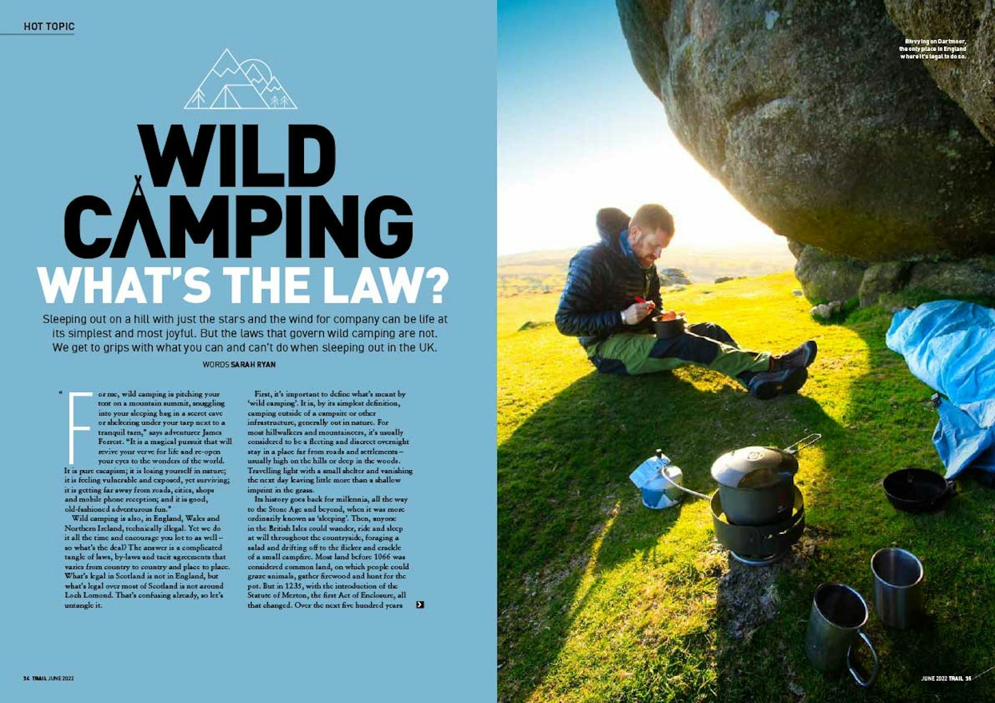 Trail magazine article - Wild camping - what's the law?