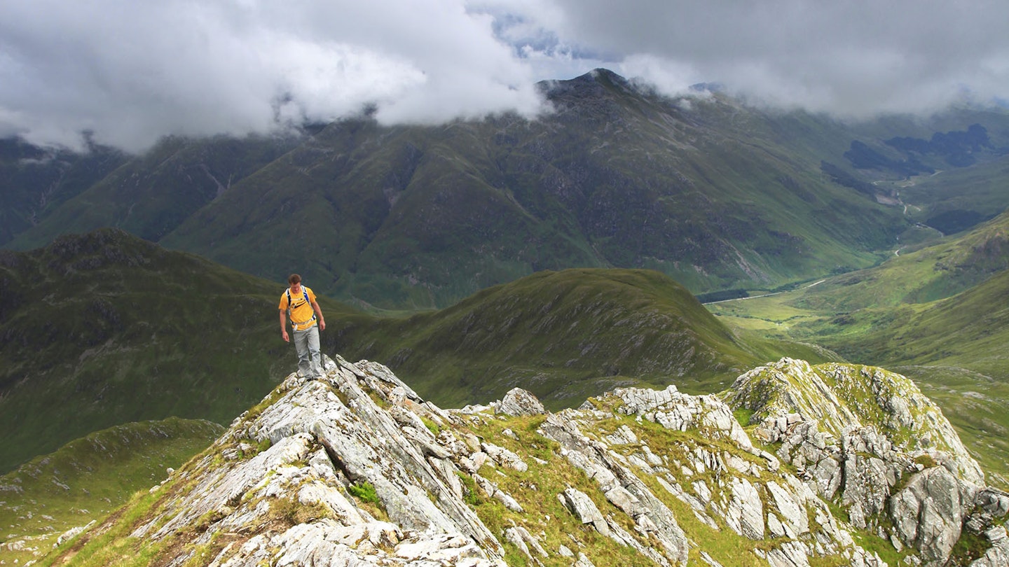 Tackling The Forcan Ridge to The Saddle in Glen Shiel