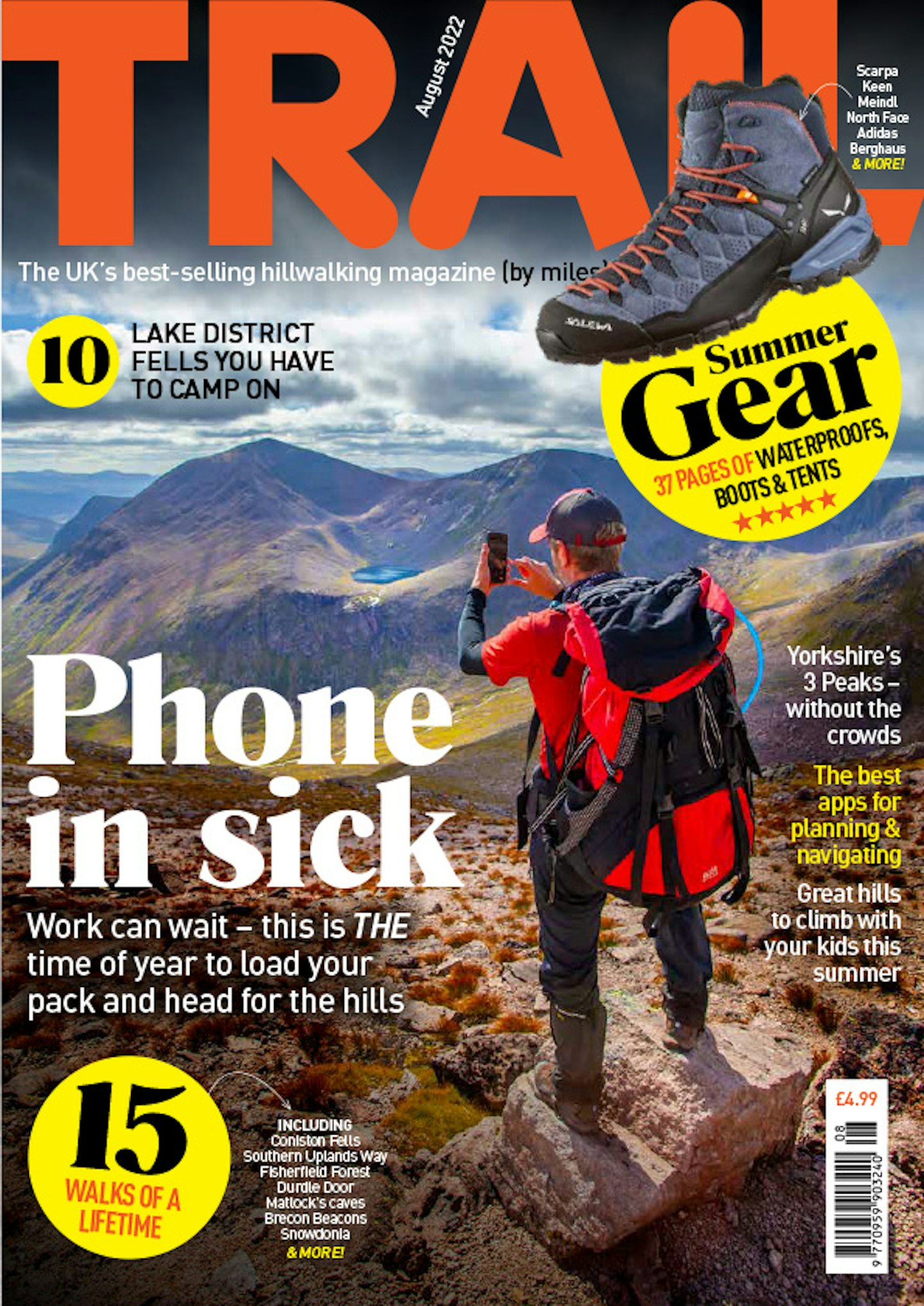 The cover of the August 2022 issue of Trail magazine