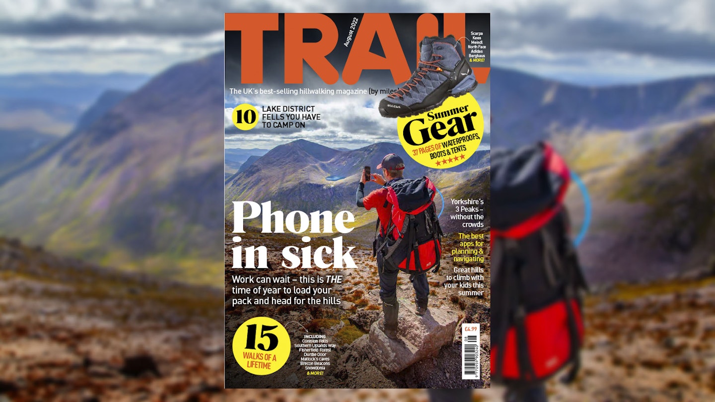 The cover of the August 2022 issue of Trail magazine