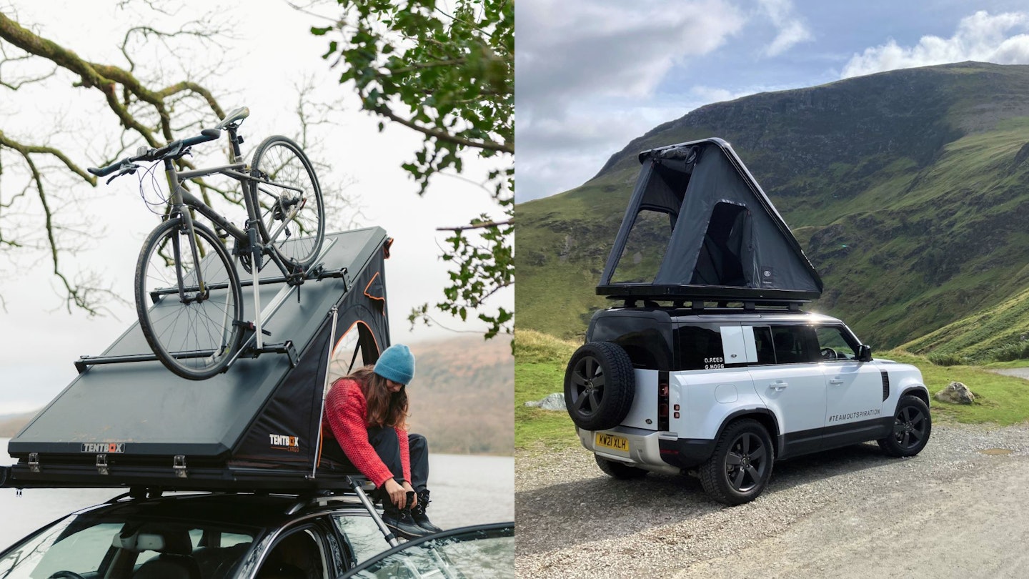 Two models of roof tents