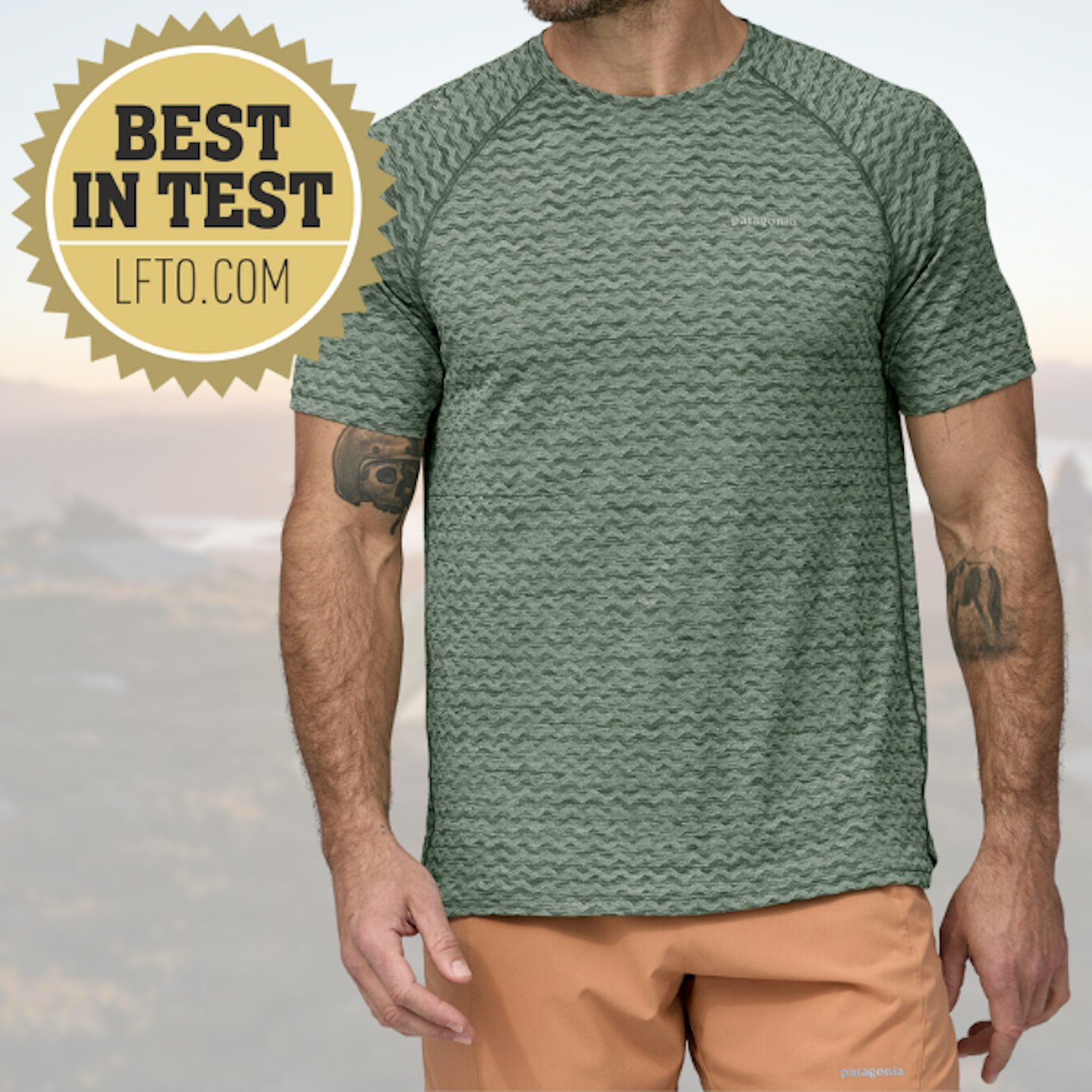 Patagonia Ridge Flow Shirt with award overlay