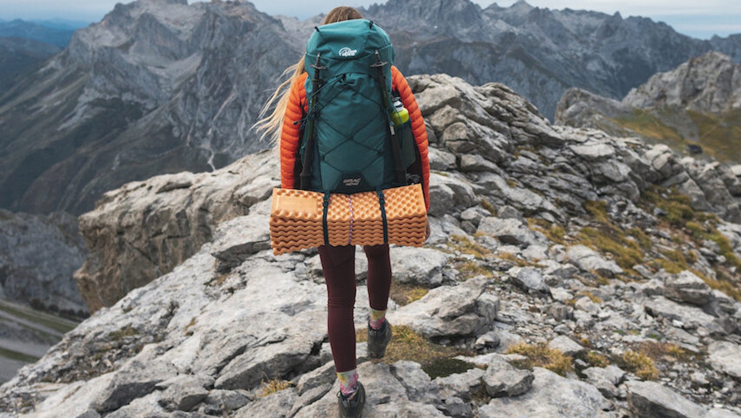 Female hiker with a large pack