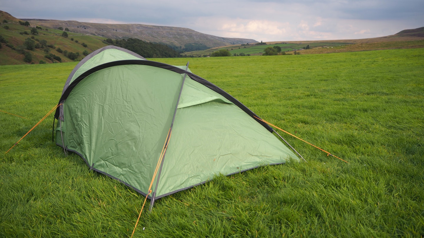 Vango Helvellyn 200 pitched on a hillside