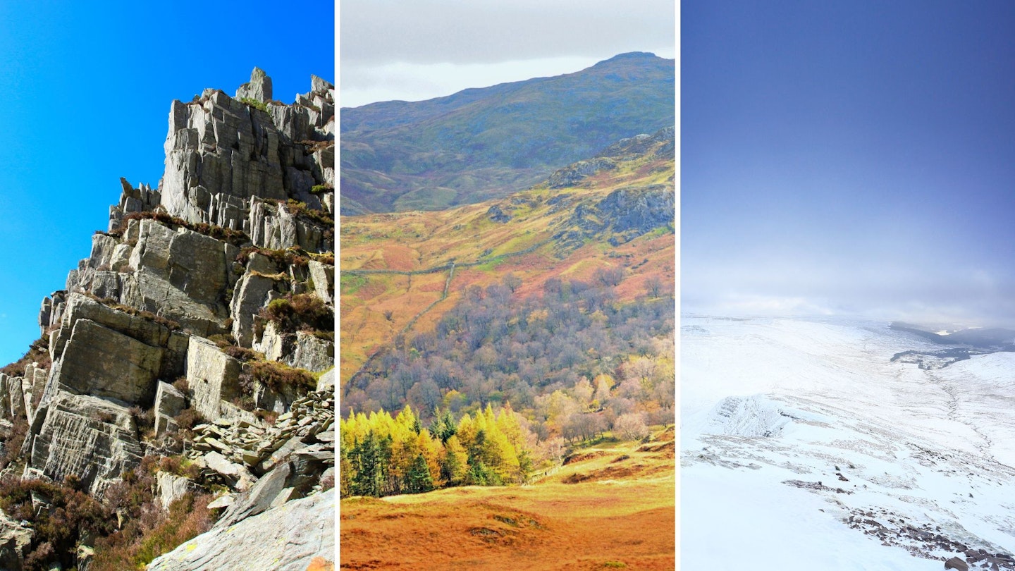 Landscape photos showing different seasons