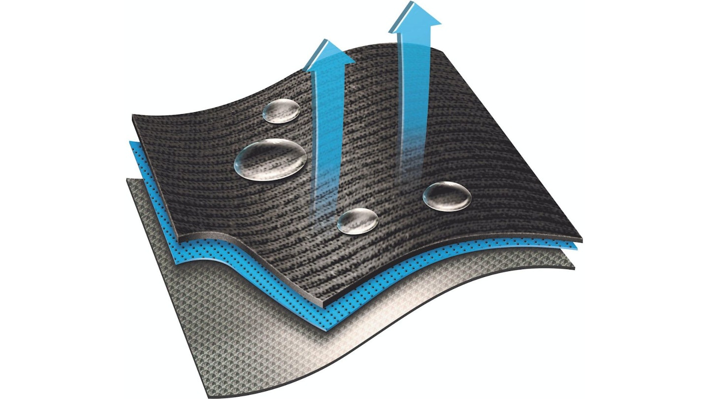 Illustration of 3-layer membrane