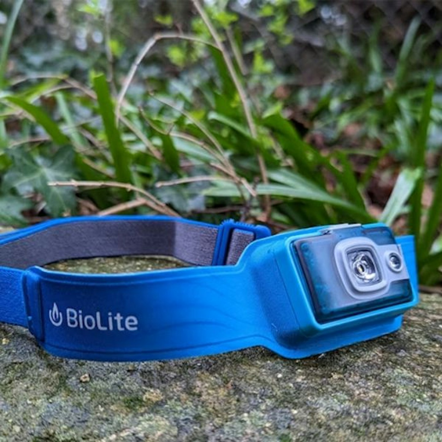 Biolite HeadLamp 325 on a rock