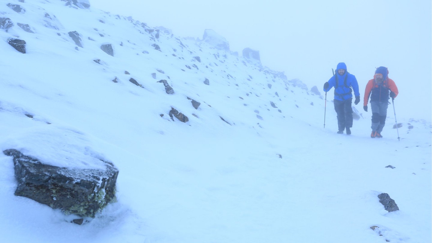 Members of the LFTO team testing winter kit on Ben Nevis