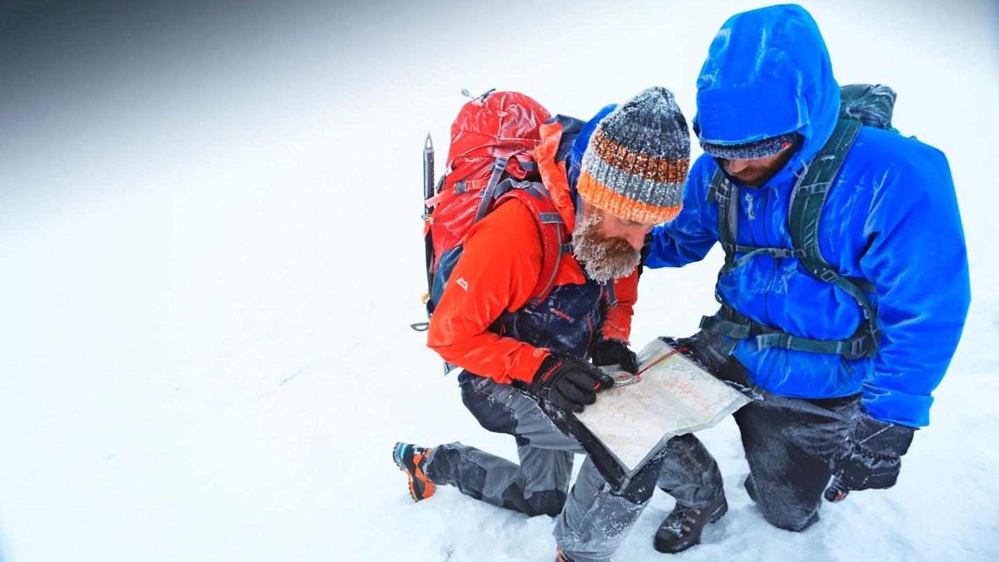 Navigating in snowy conditions on Ben Nevis