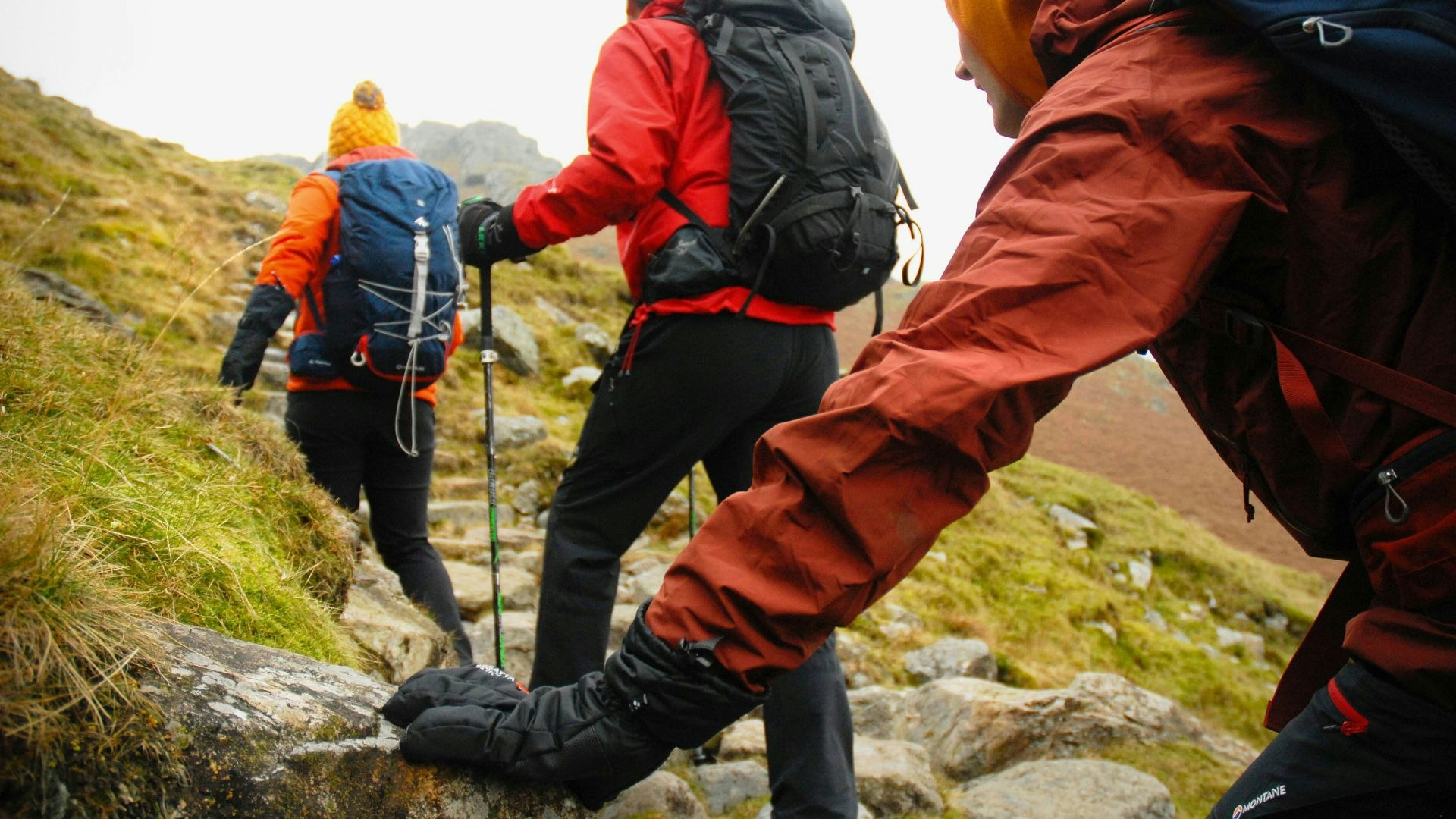 Members of LFTO team testing waterproof gloves