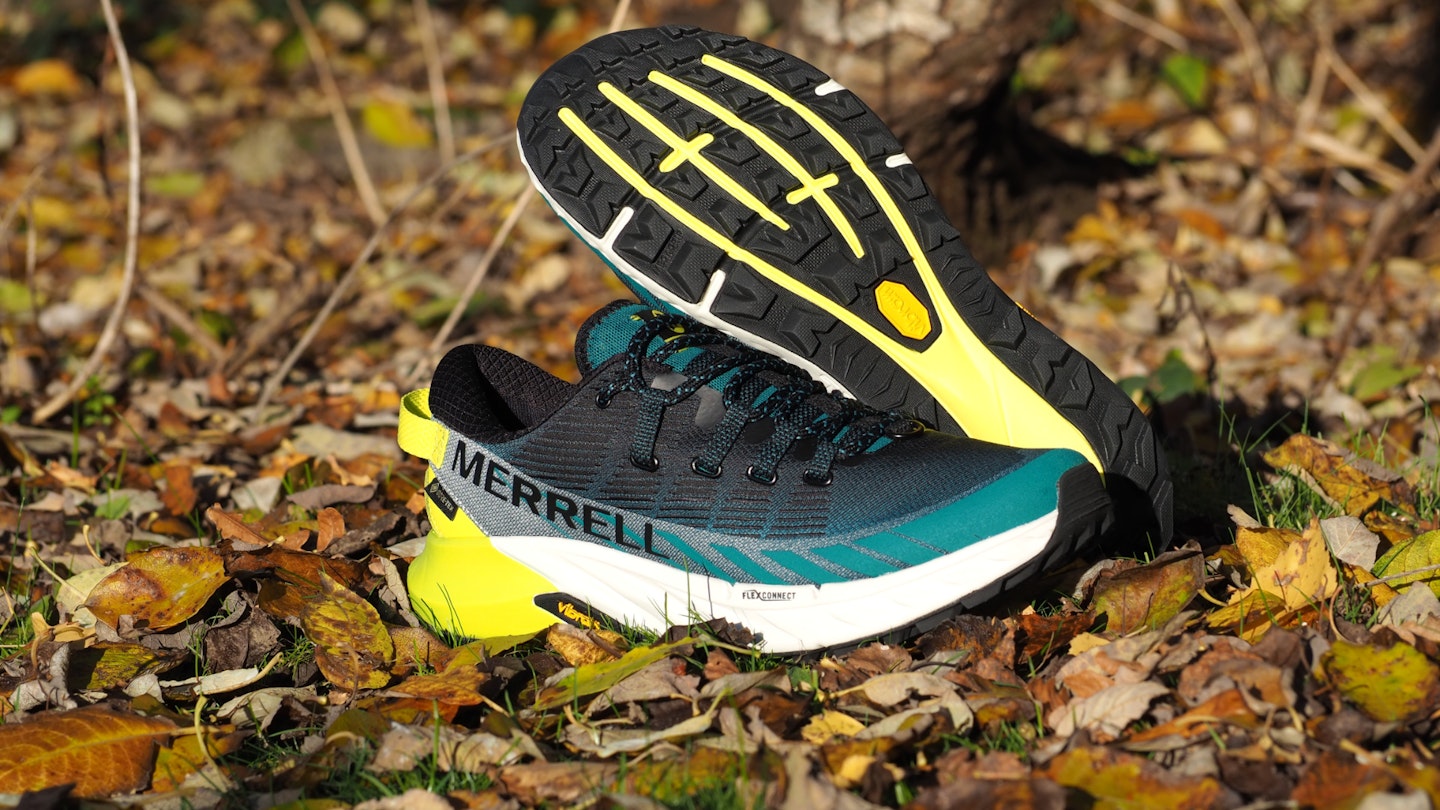 Merrell Agility Peak 4 GTX side and outsole - header image