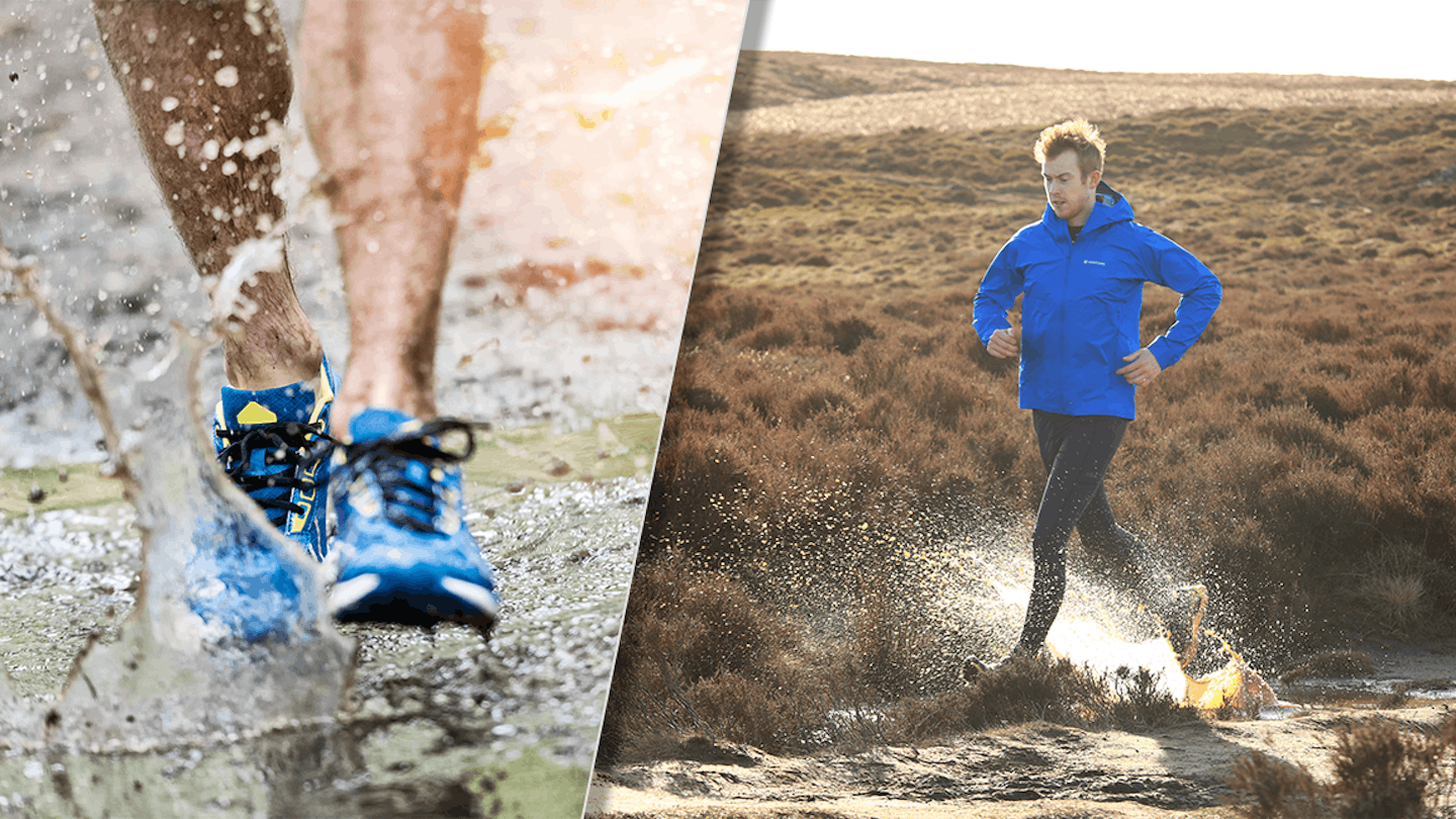 waterproof trail running shoes in action
