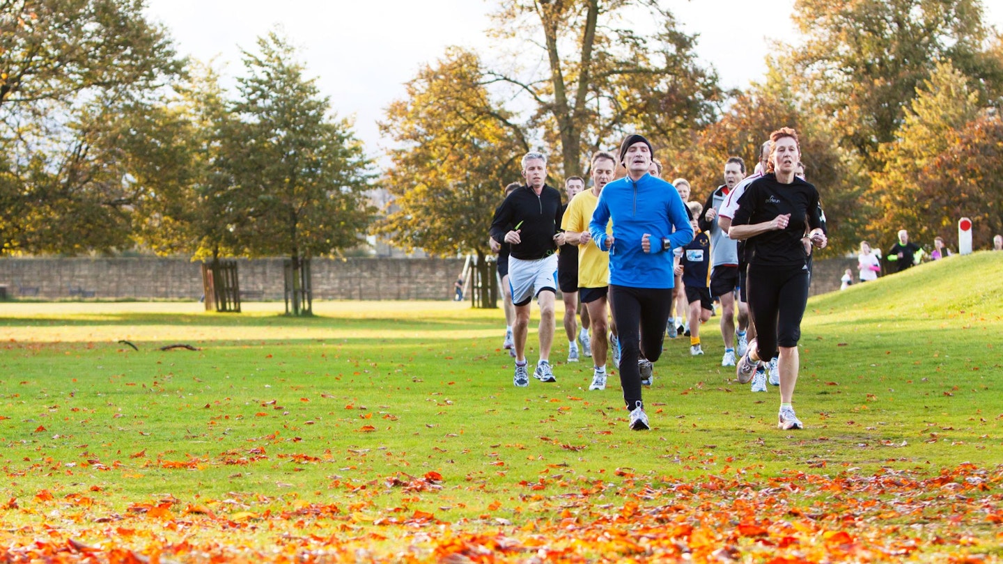 A group of parkrunners