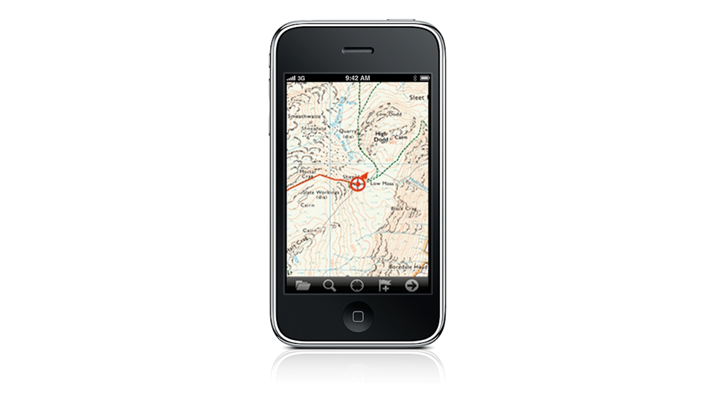 trail running navigation app on a smartphone