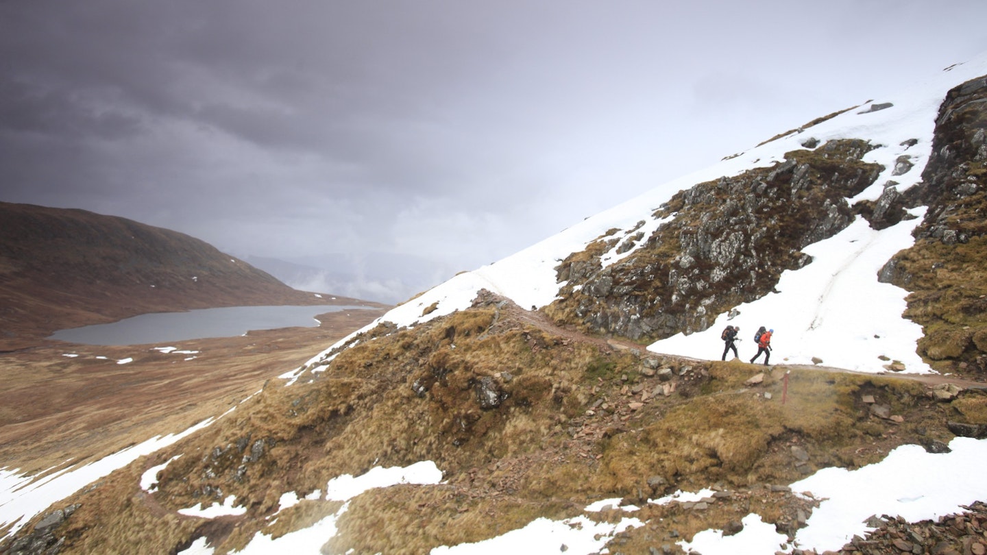 Ben Nevis Pony Track with some snow