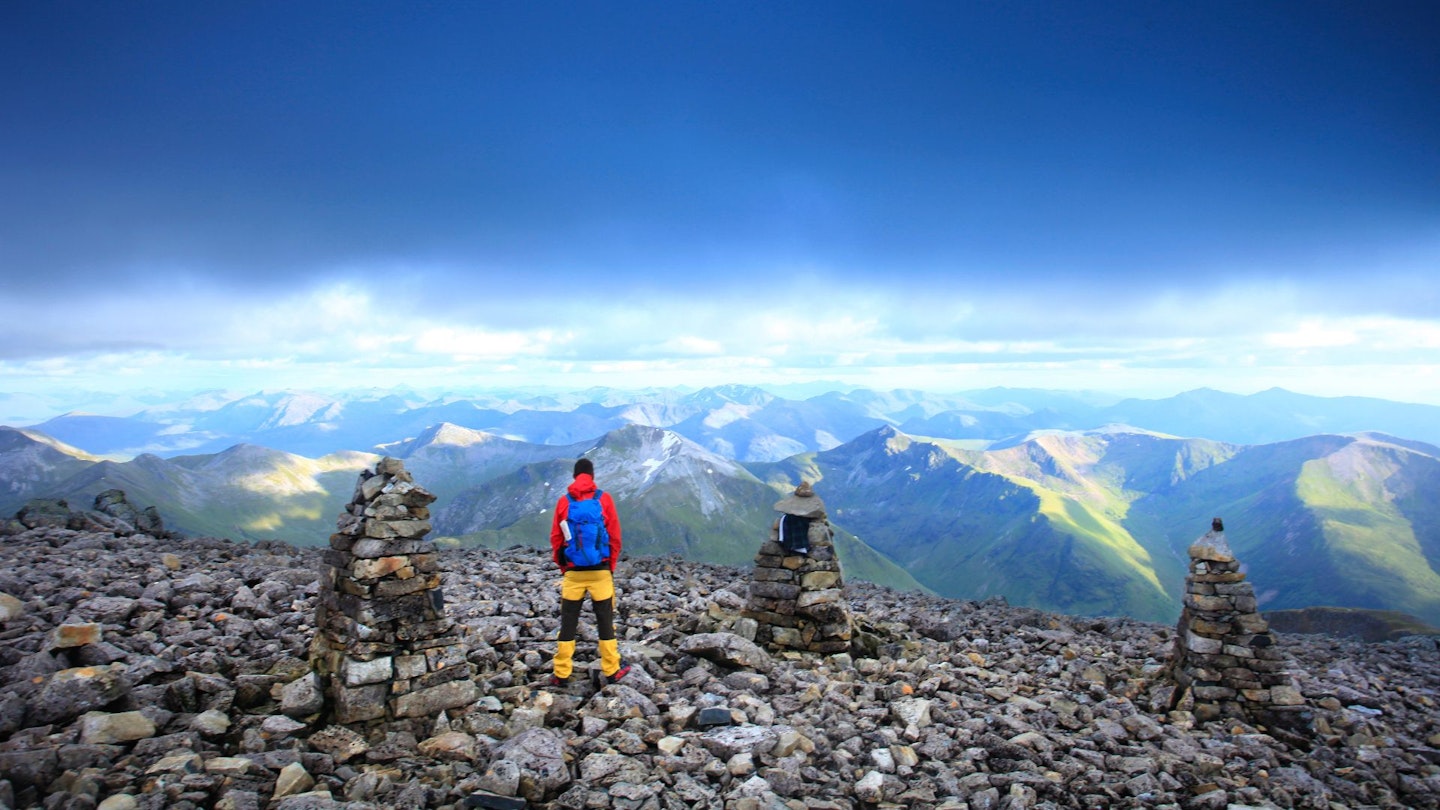 Ben Nevis summit with cairns