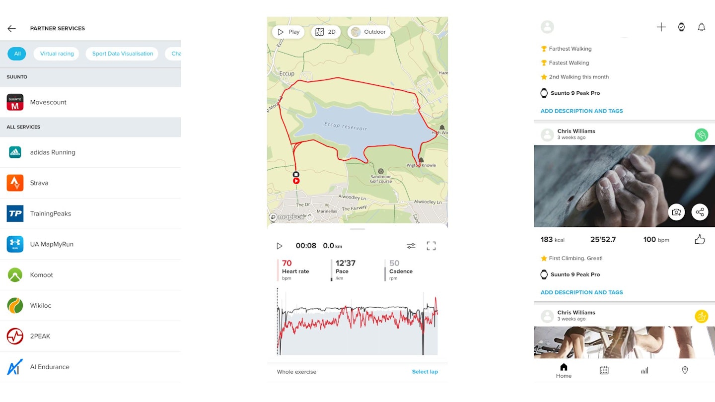 Suunto app screenshots