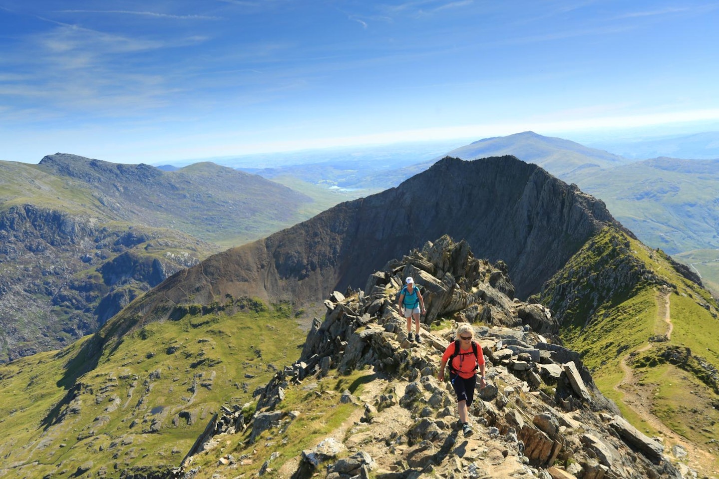 Garnedd Ugain with Crib Goch behind, Snowdonia