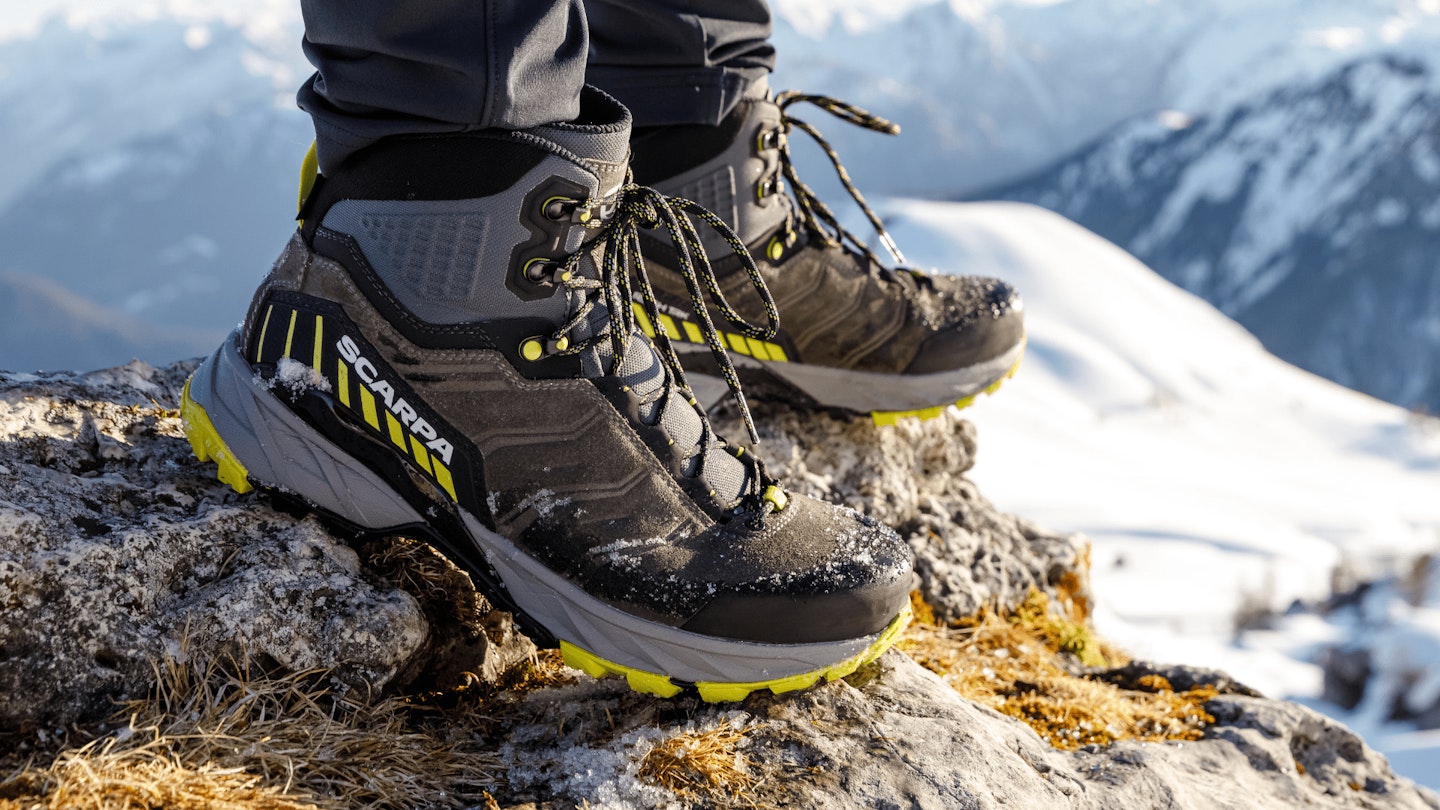 Men's Scarpa Rush TRK GTX on a mountain
