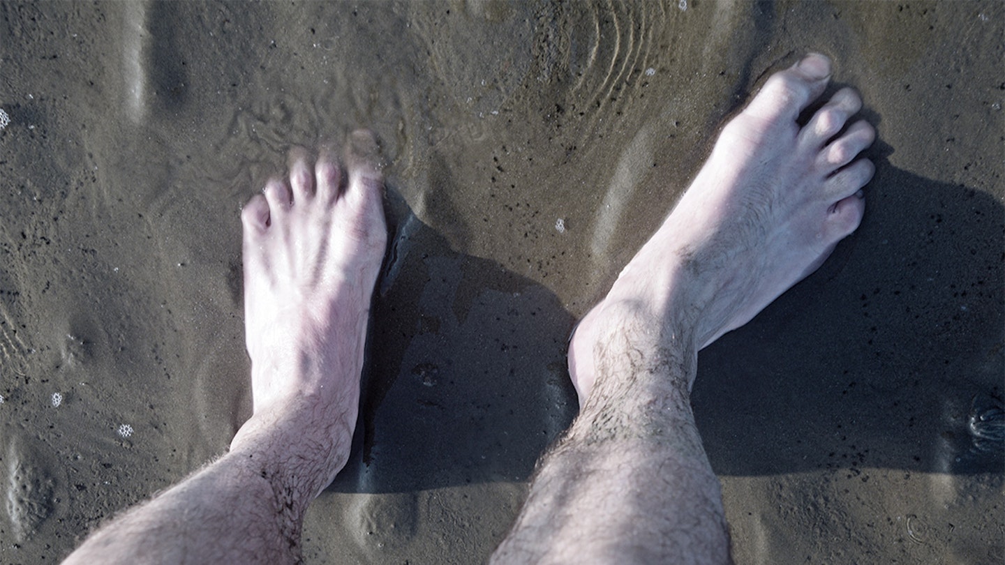 running barefoot on the broomway