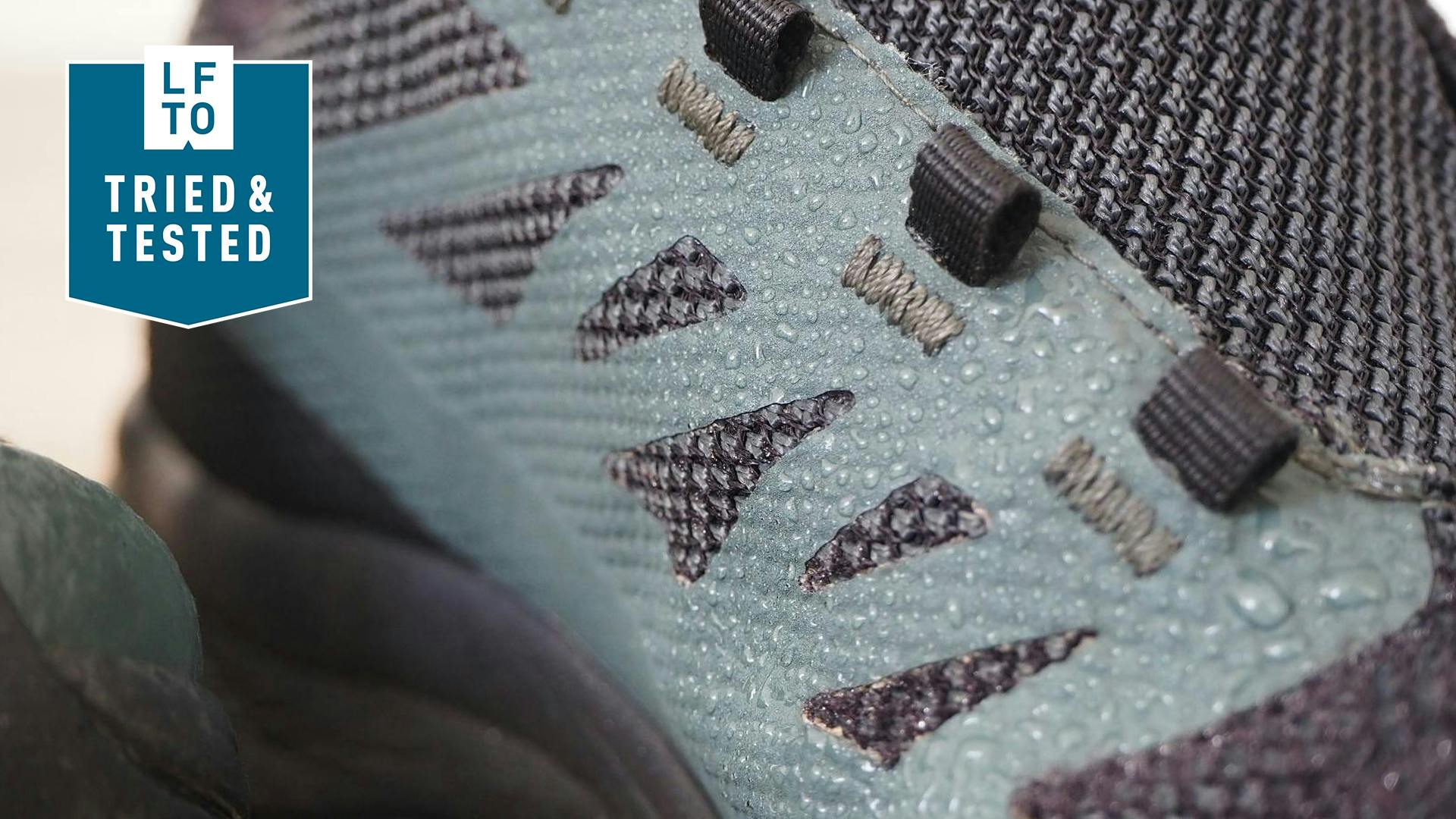 water beading test hiking boots waterproofing