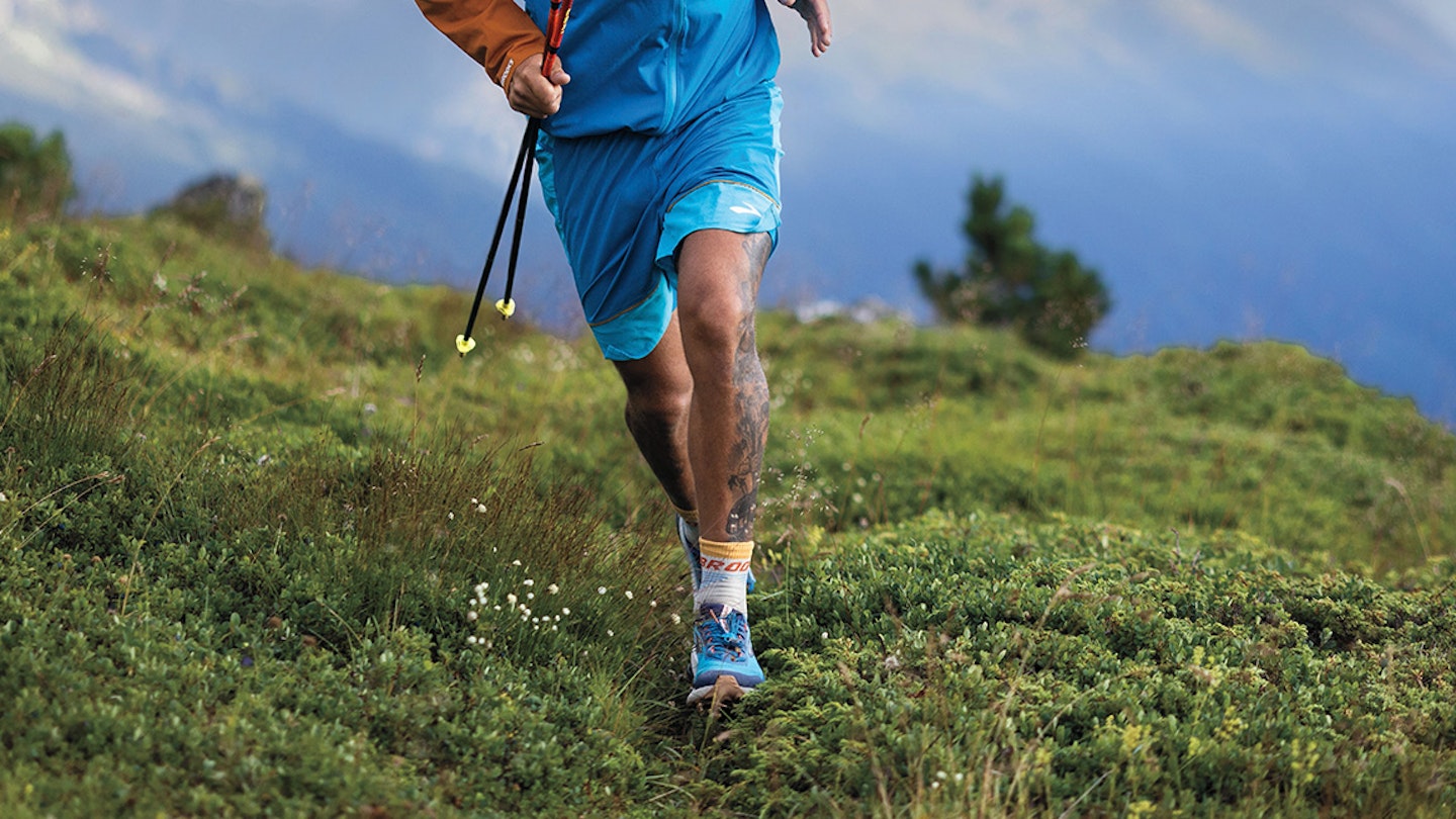 runner wearing brooks high point shorts