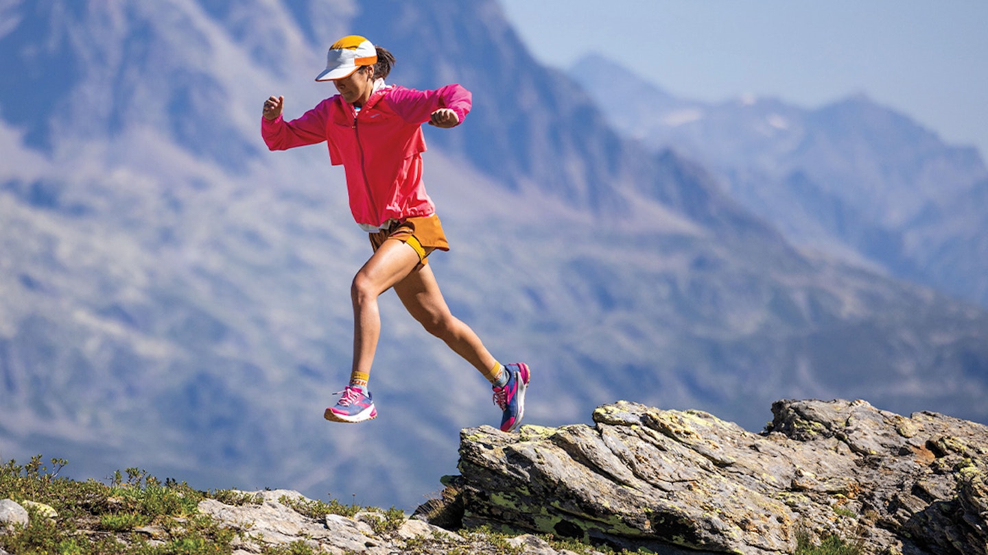 woman wearing brooks shorts