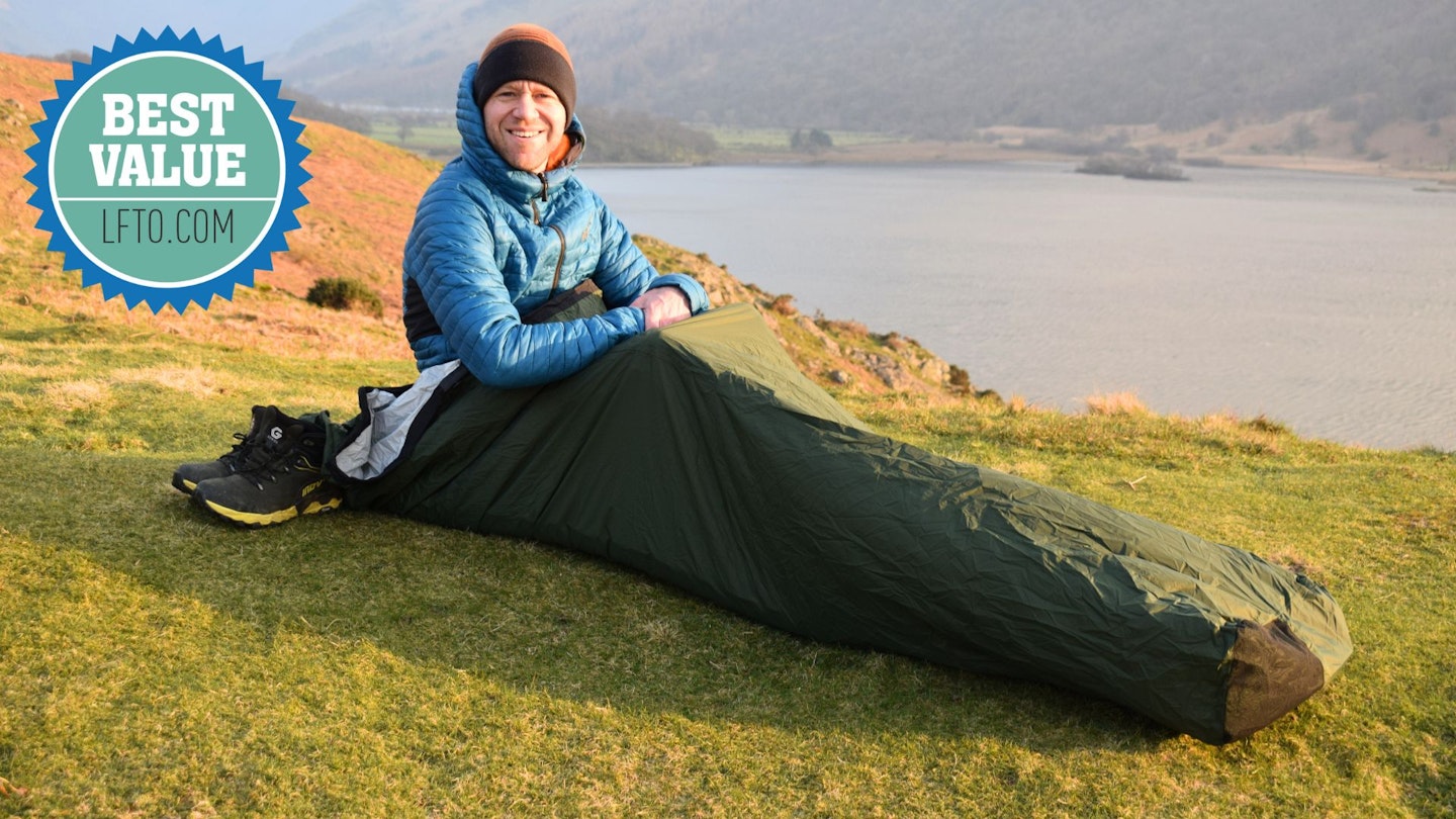 A photo of James Forrest sitting in the Alpkit Hunka XL, with LFTO Best Value logo