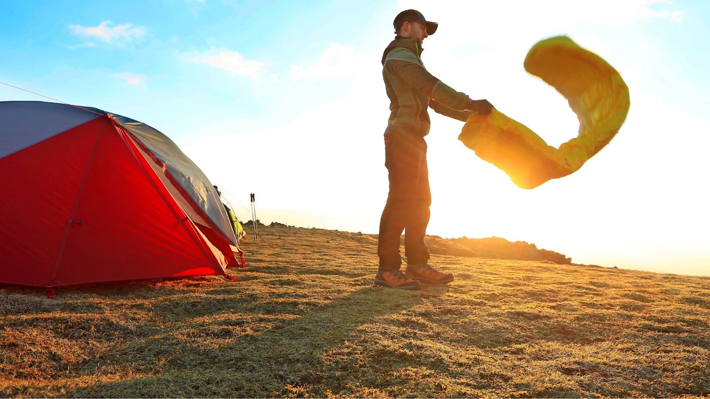 Sleeping Bag Wildcamp on the summit of Little Scoat Fell