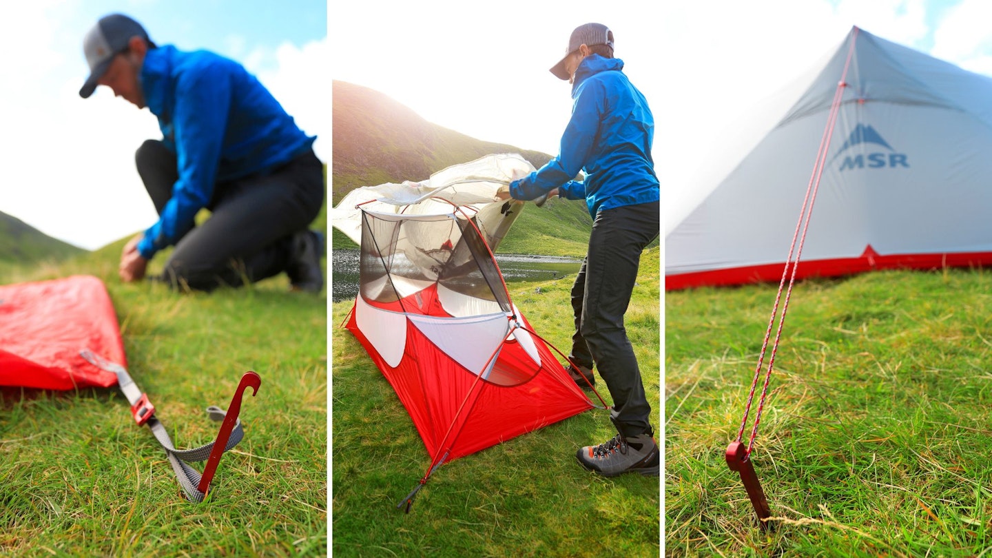 Pitching a tent