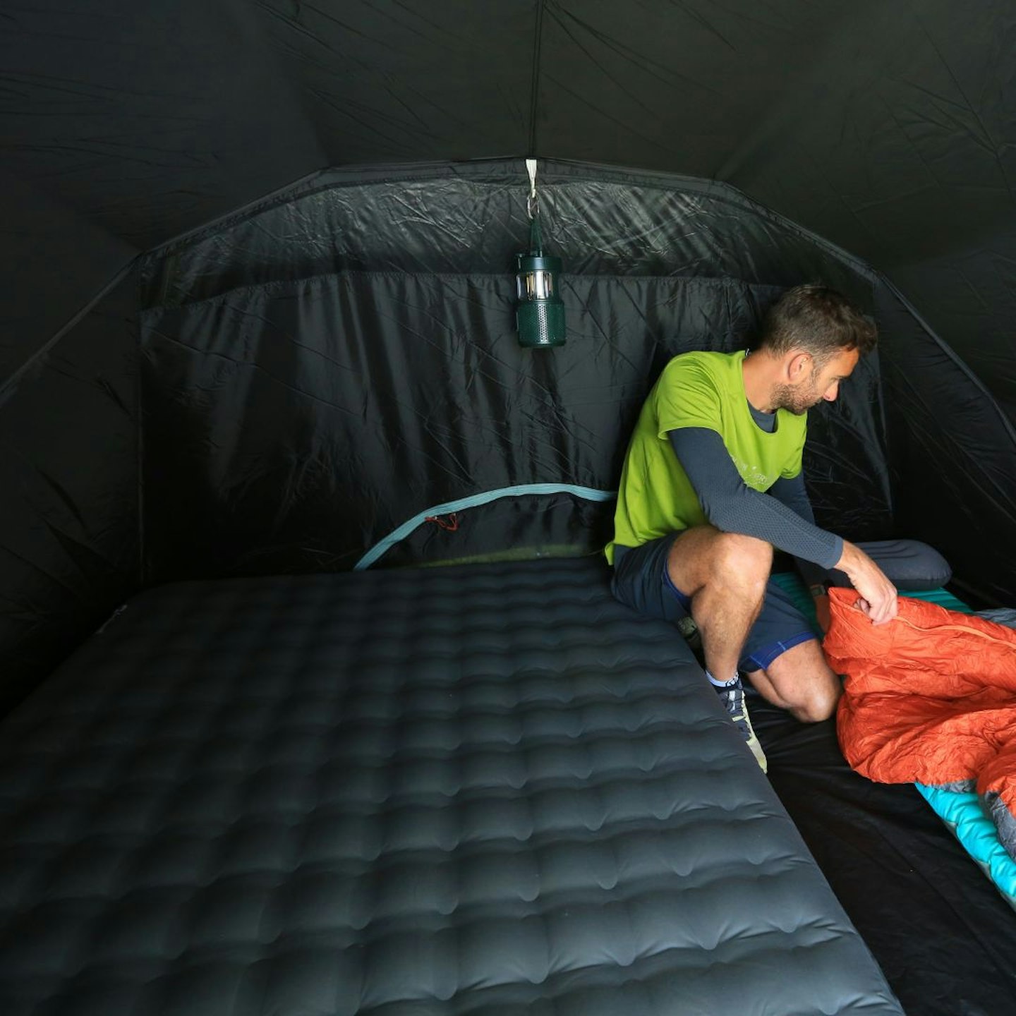 Decathlon Quechua Arpenaz 4.1 F&B darkened bedroom