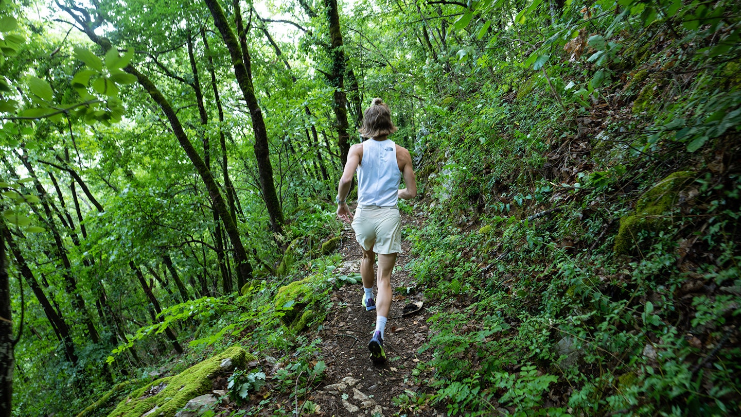 Elsey Davis running in north face ultra athlete gear