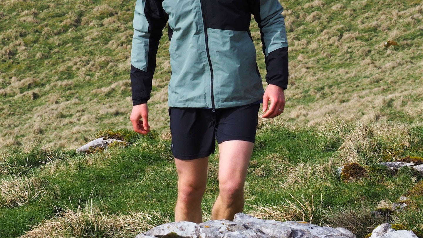 Hiker wearing Smartwool Active Lined Shorts
