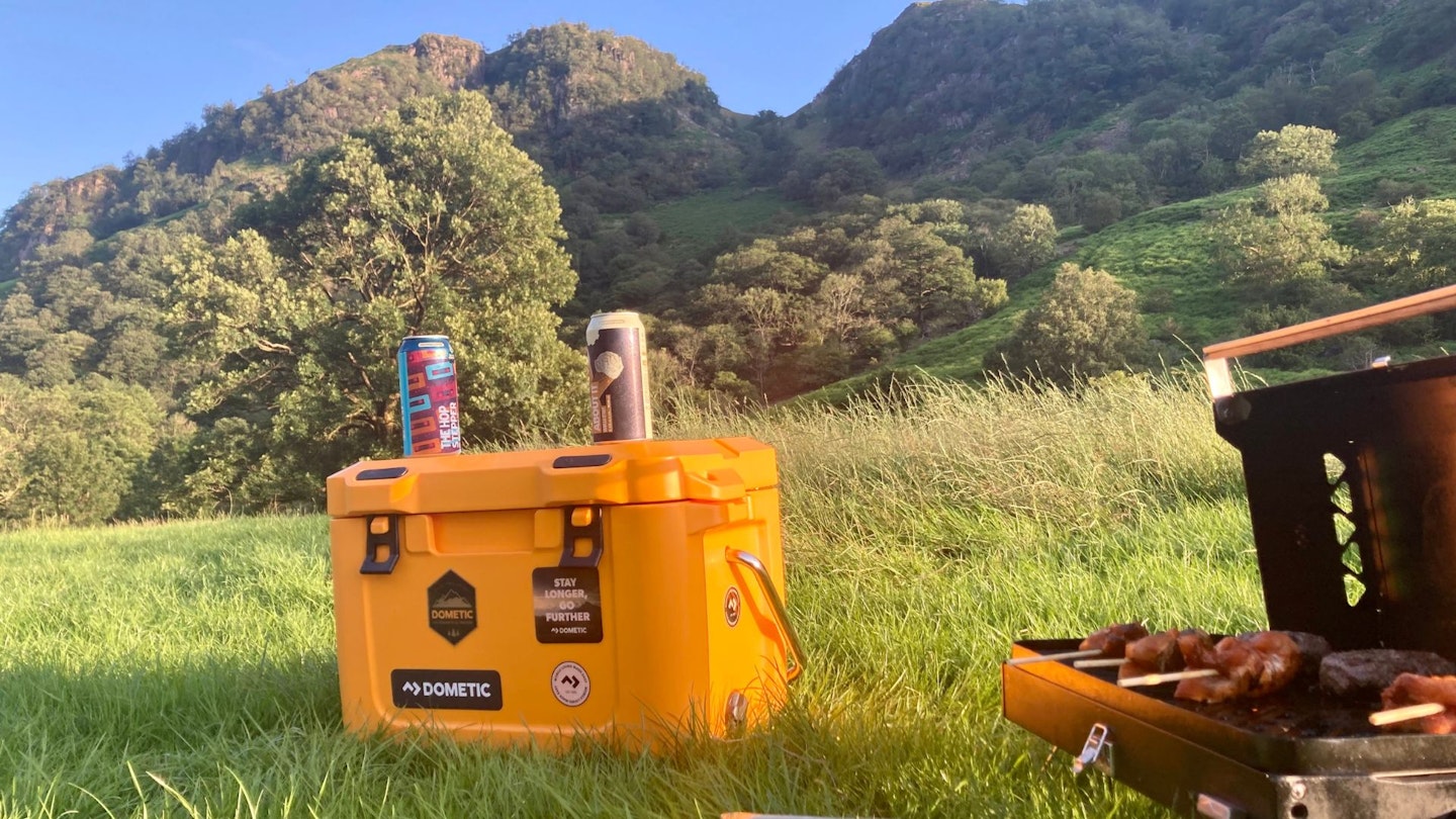 Testing cool boxes while camping in the Lake District