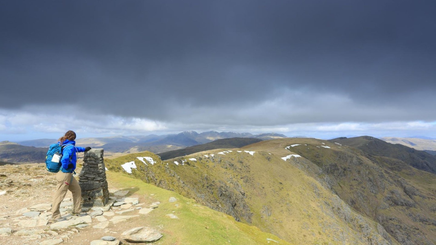 The Old Man of Coniston summit Lake District walks