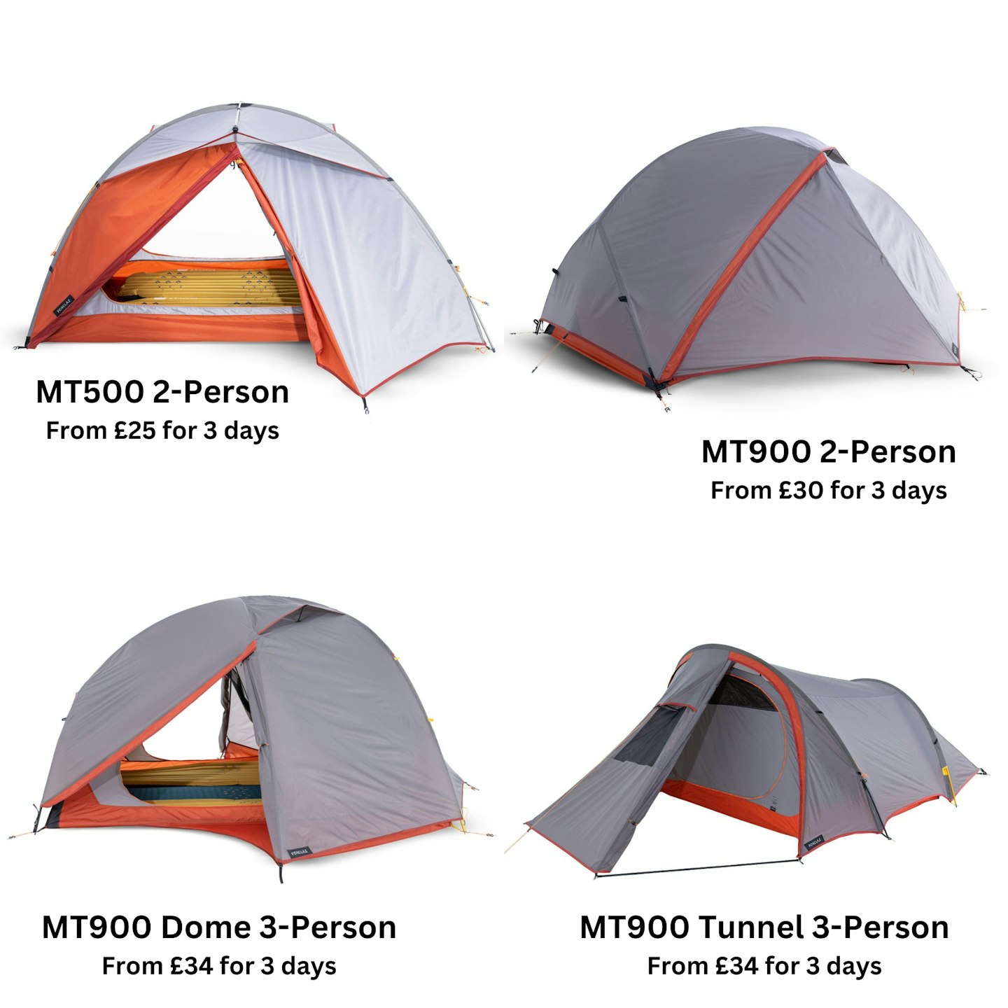 Decathlon's hiking tent rental options