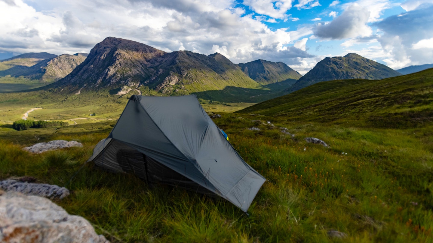 Our ultralight backpacker's tarp setup