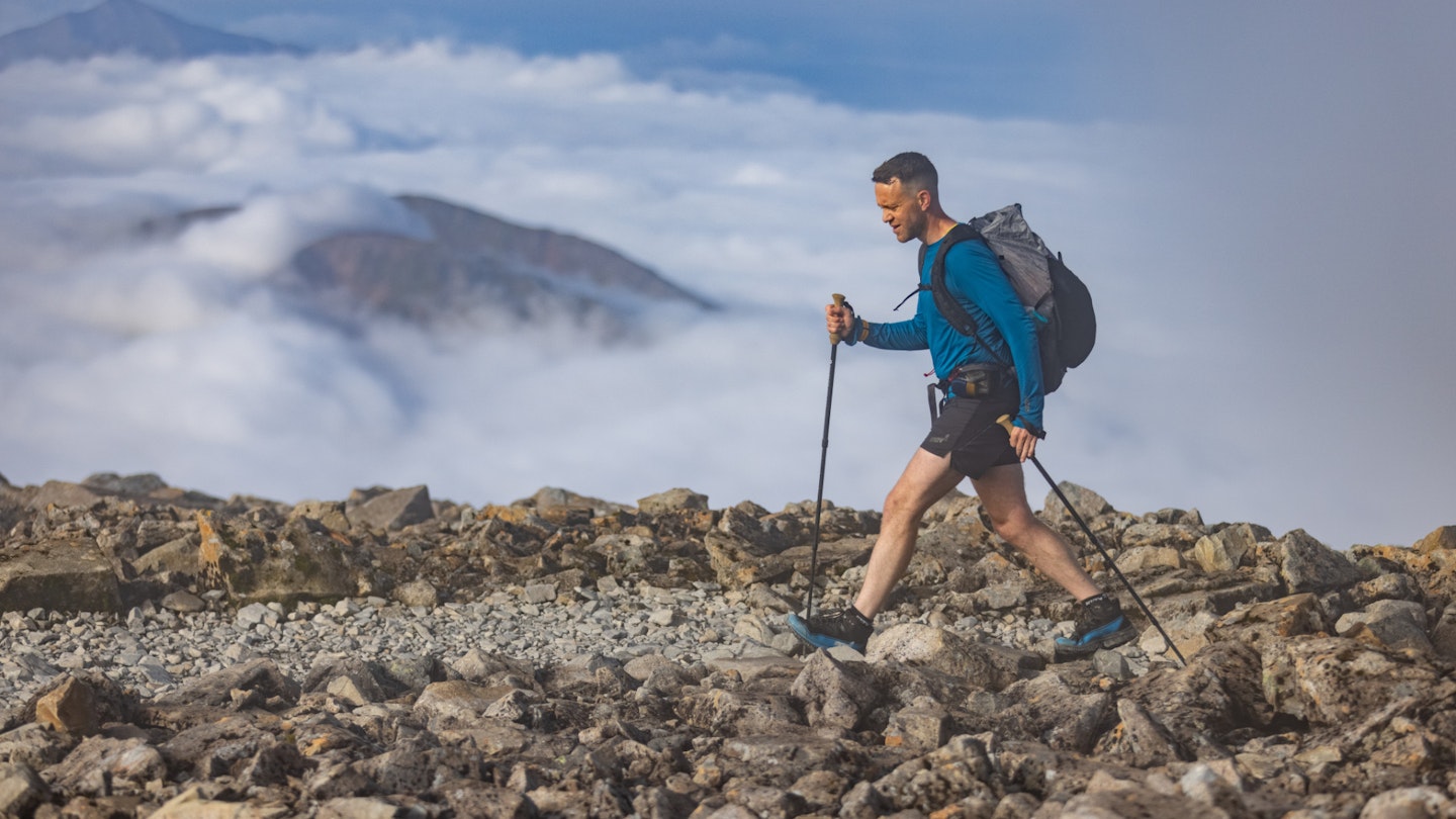 Our ultralight backpacker on summit of Ben Nevis