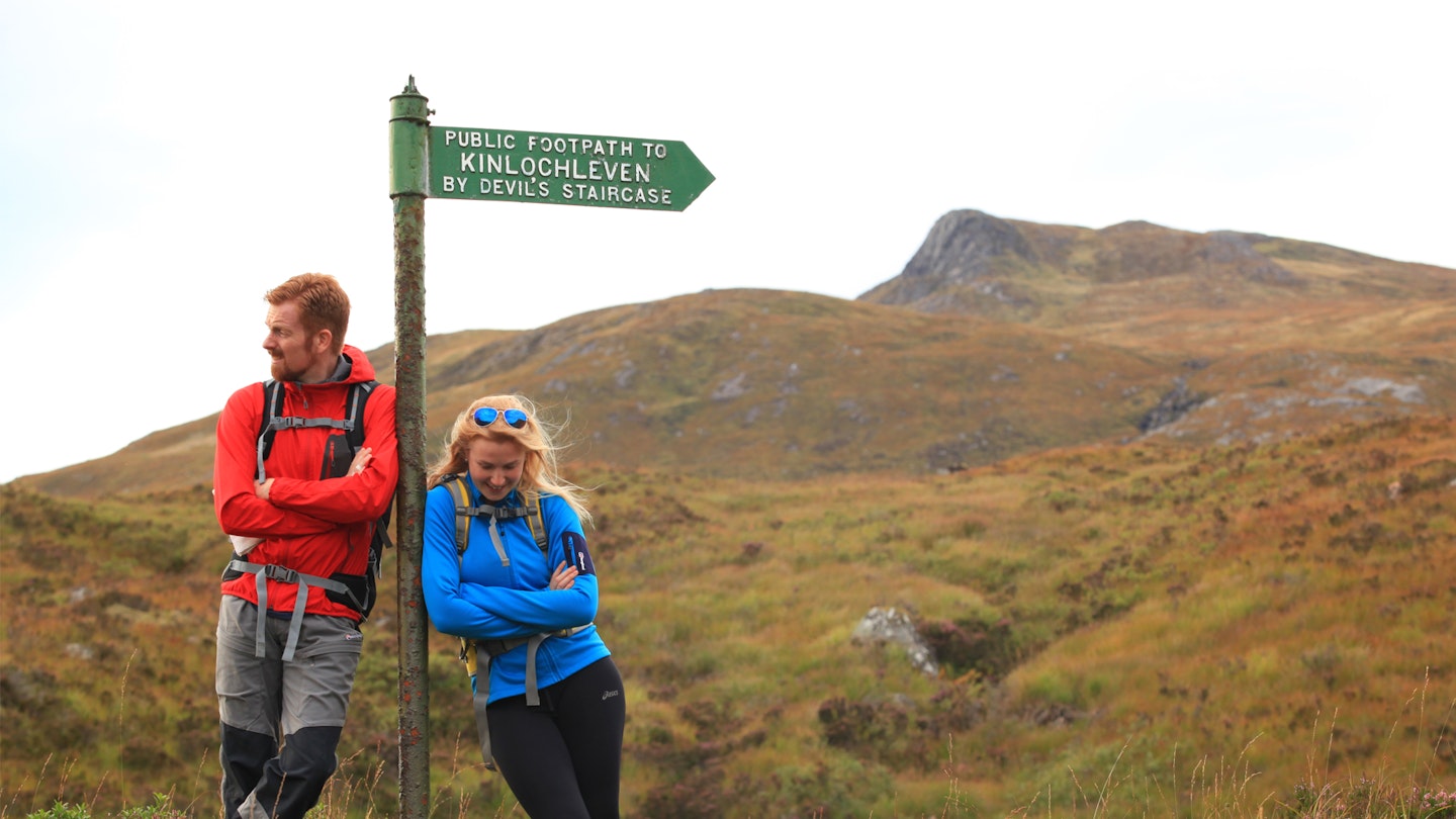 The Devil's Staircase on the west highland way long distance walk