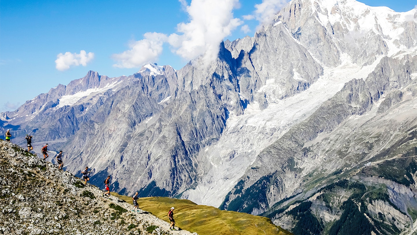 UTMB race route and runners